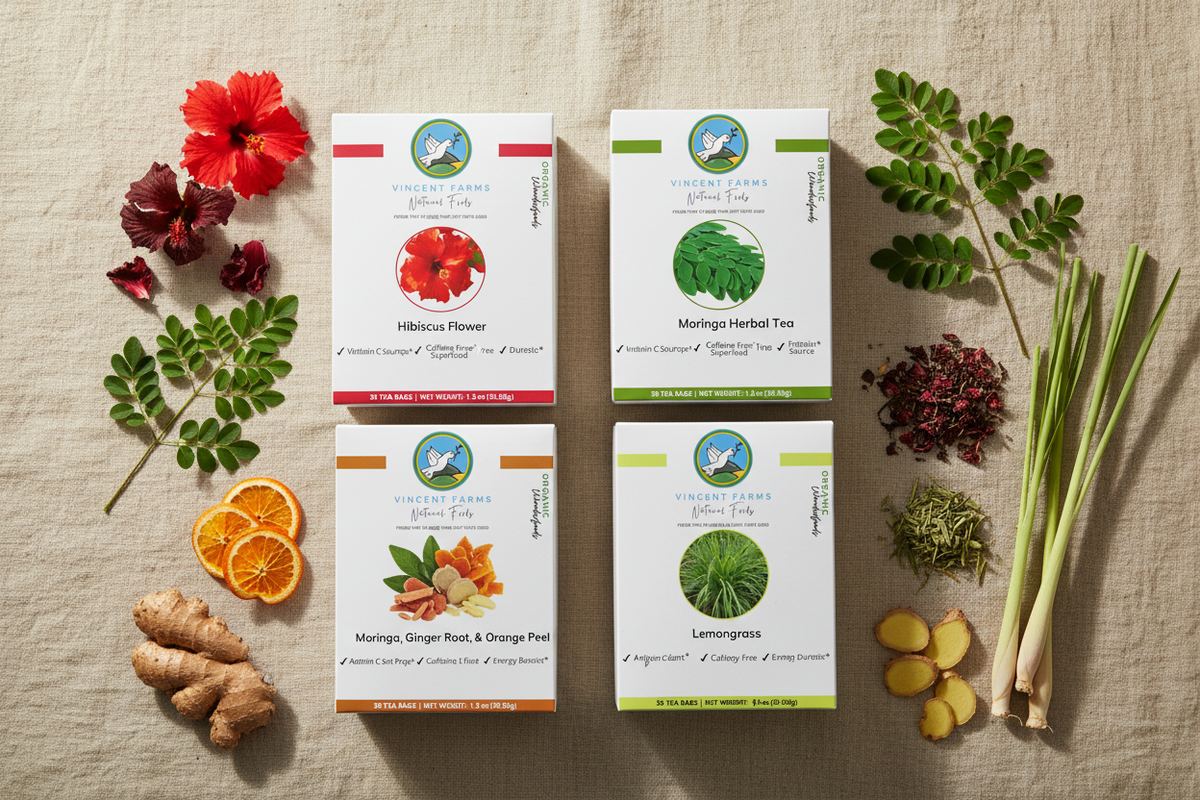 Herbal Tea Pouches Premium Flat-Lay