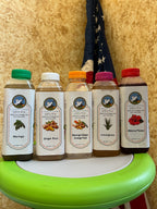 Vincent Farms full lineup of naturally grown cold herbal drinks — lemongrass, ginger, moringa, hibiscus, and moringa ginger orange peel. Refreshing, tart, and caffeine-free.