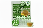 Papaya Leaf & Ginger Root Herbal Tea pouch, 30 caffeine-free tea bags