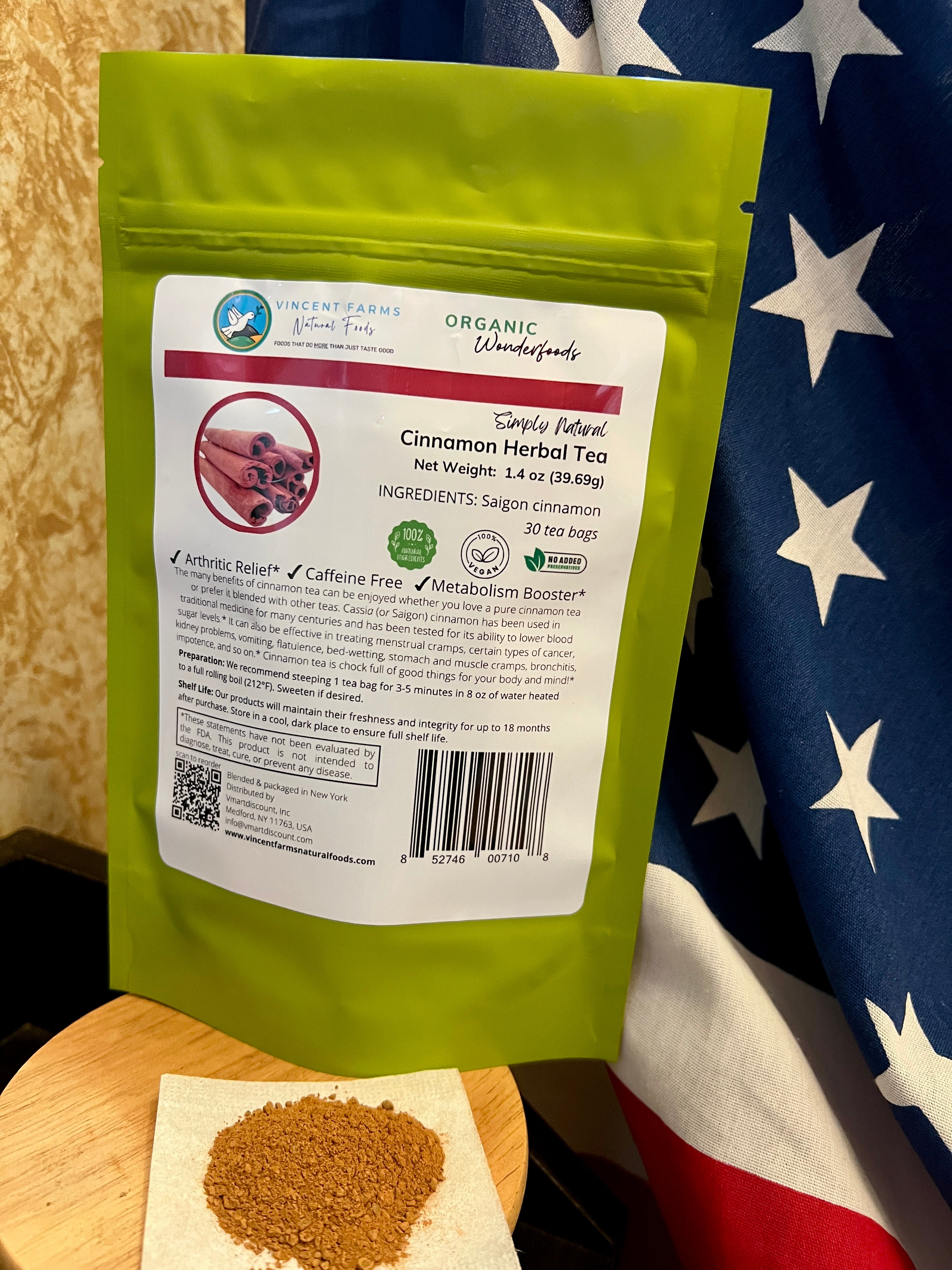 Organic Cinnamon Herbal Tea (30 Bags)