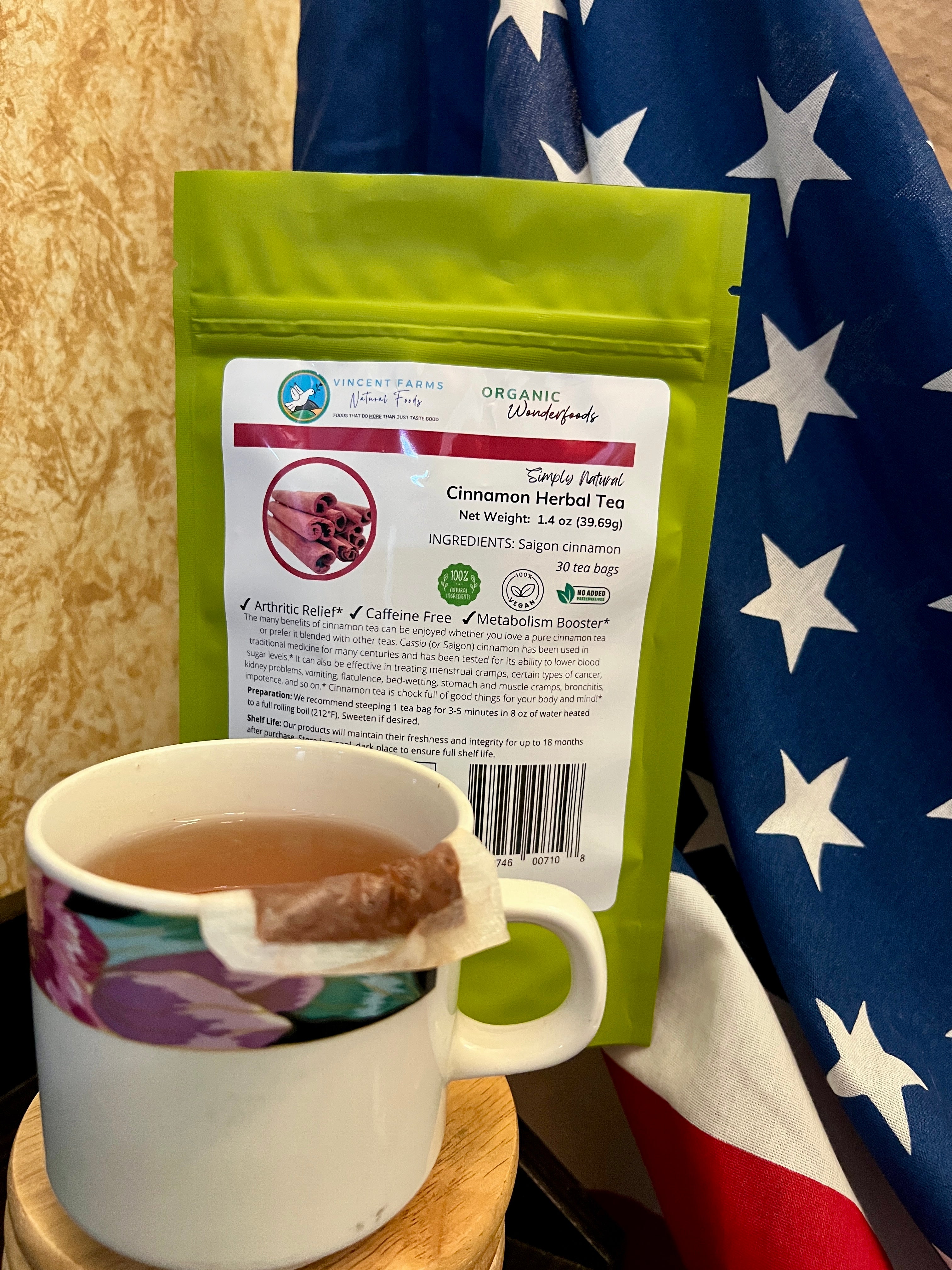 Organic Cinnamon Herbal Tea (30 Bags)