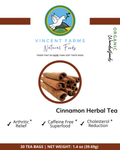 All Natural Cinnamon Herbal Tea – 30 Bags | Gluten Free, Sugar Free, Caffeine Free