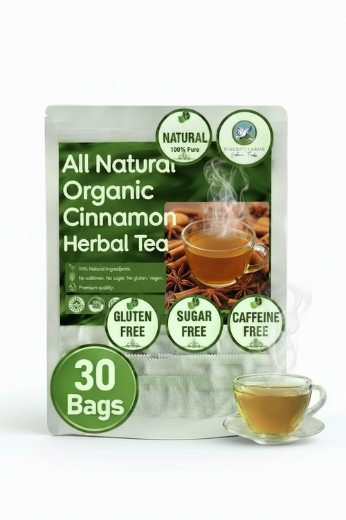 All Natural Cinnamon Herbal Tea – 30 Bags | Gluten Free, Sugar Free, Caffeine Free
