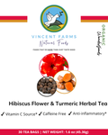 Hibiscus & Turmeric Root Herbal Tea Pouch Front