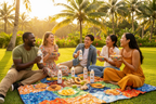 Ginger Cold Herbal Drink - Tropical Palm Tree Picnic