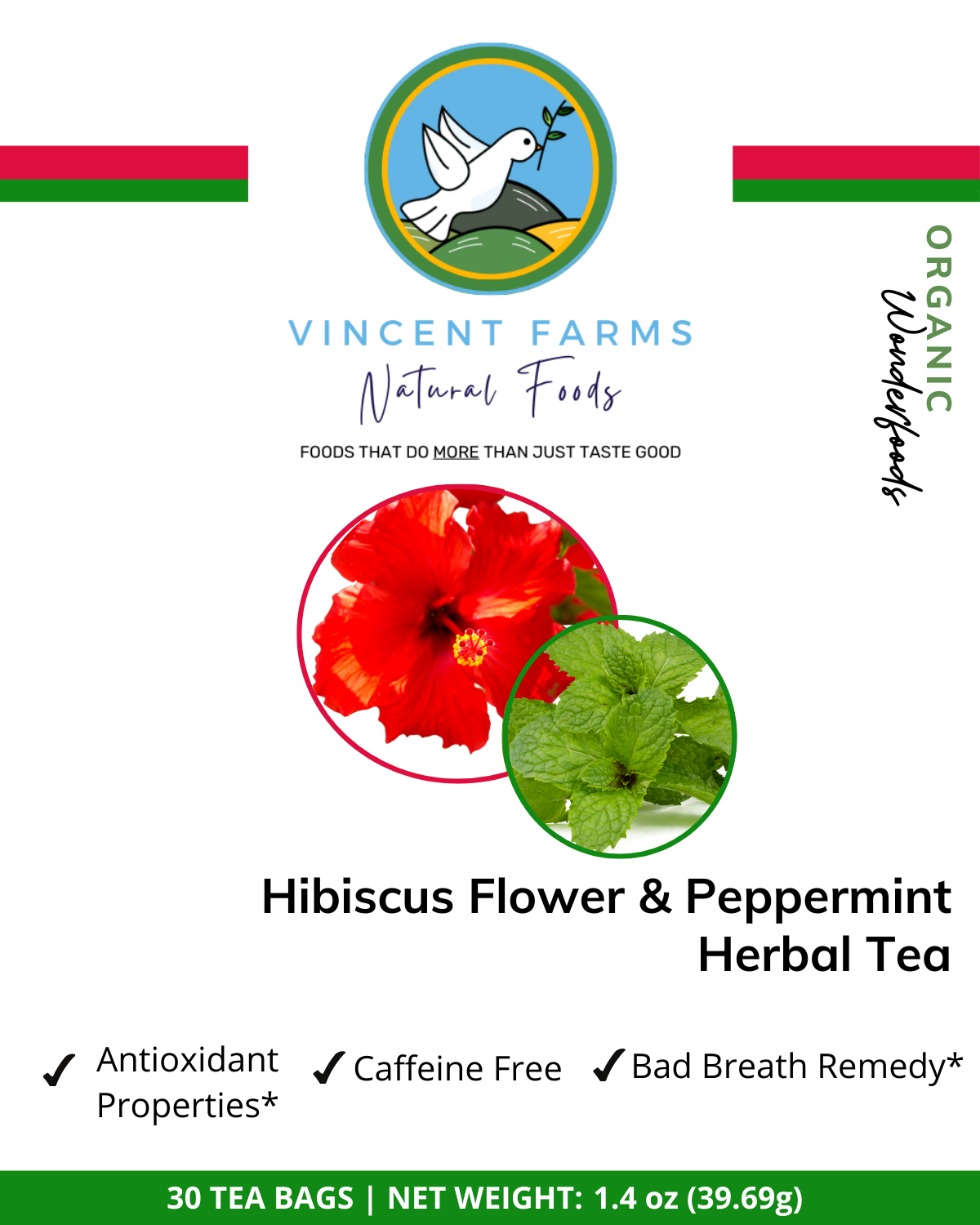 Caffeine-free drink packed with shared and complementary health