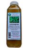 Bottle of Vincent Farms Lemongrass herbal tea with label on a green background