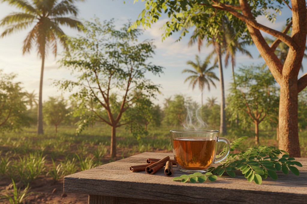 Moringa & Cinnamon Sierra Leone Farm Scene