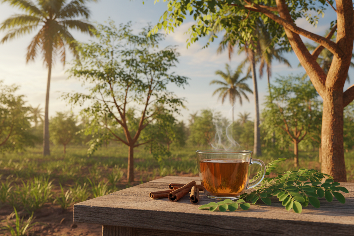 Moringa & Cinnamon Sierra Leone Farm Scene