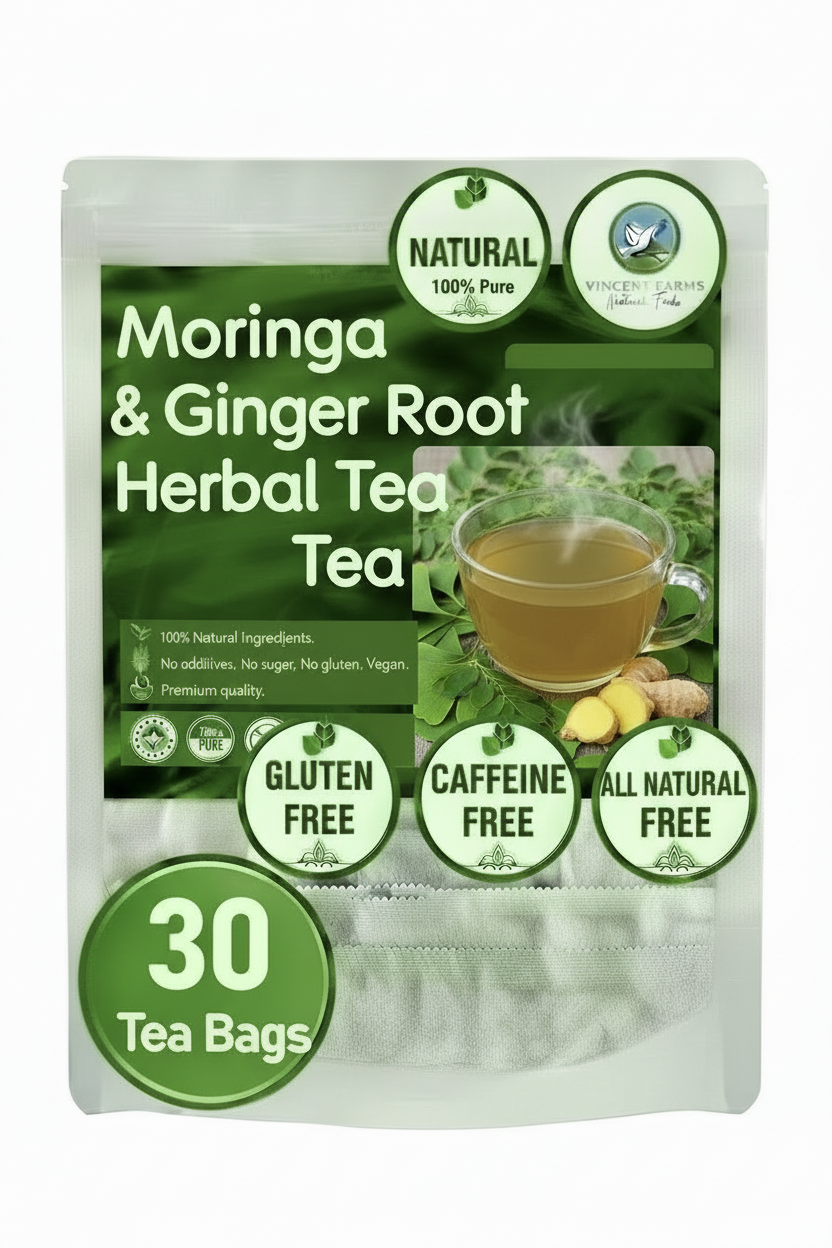 Moringa & Ginger Root. Sugar Free