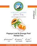 Papaya Leaf & Orange Peel Herbal Tea product benefits graphic