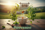 Peppermint Lifestyle. Caffeine-free herbal drink made from mint leaves.