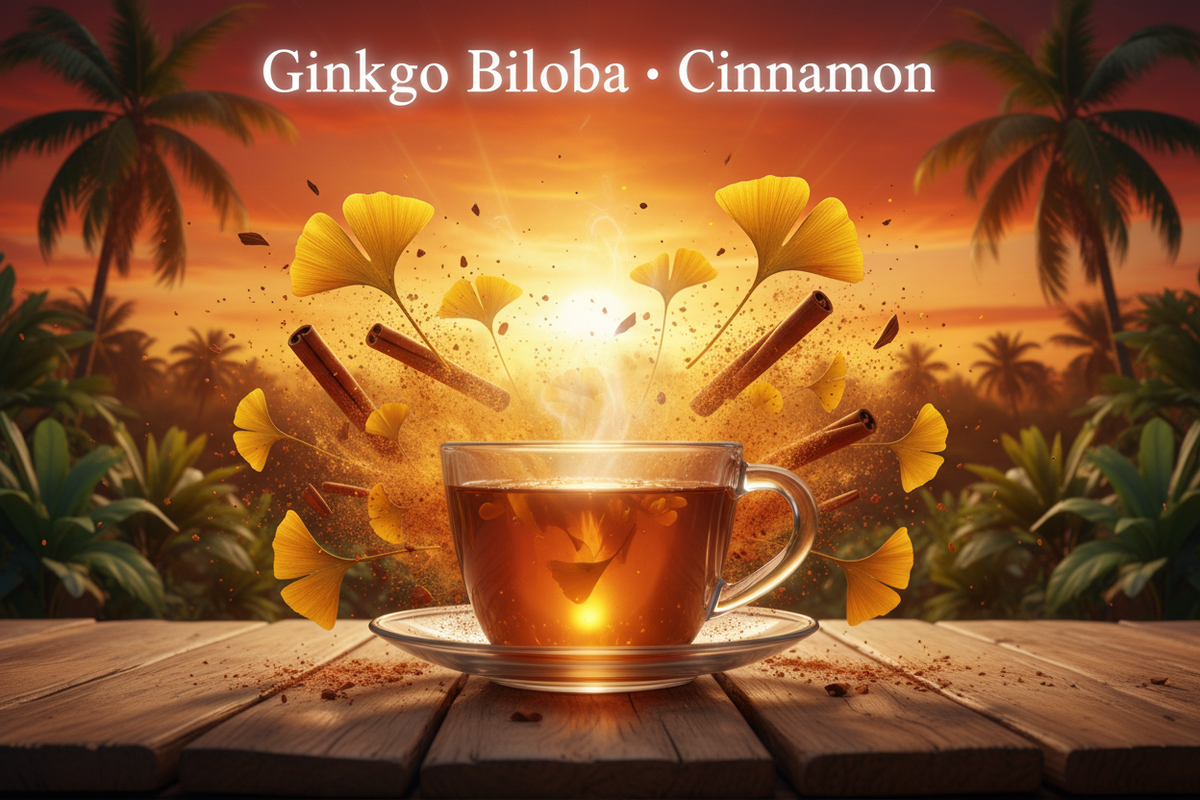 All Natural Ginkgo Biloba & Cinnamon Herbal Tea - African Farm