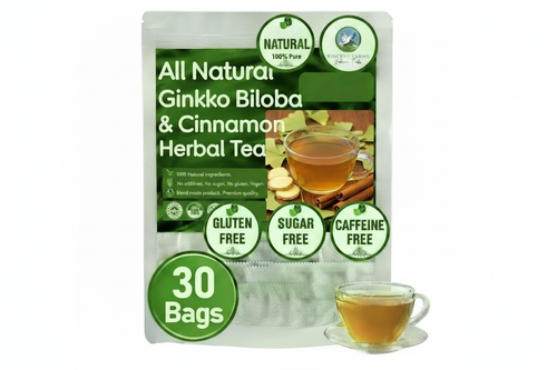 All Natural Ginkgo Biloba & Cinnamon Herbal Tea - Pouch