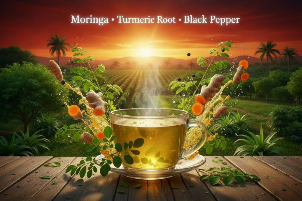 All Natural Moringa Oleifera & Turmeric Root Herbal Tea - African Farm
