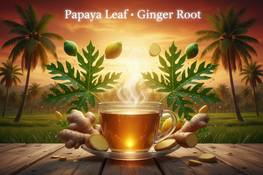 All Natural Papaya Leaf & Ginger Root Herbal Tea - African Farm