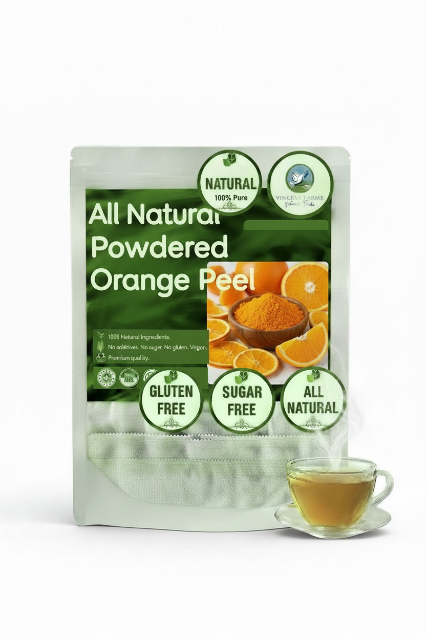 All Natural Powdered Orange Peel Label