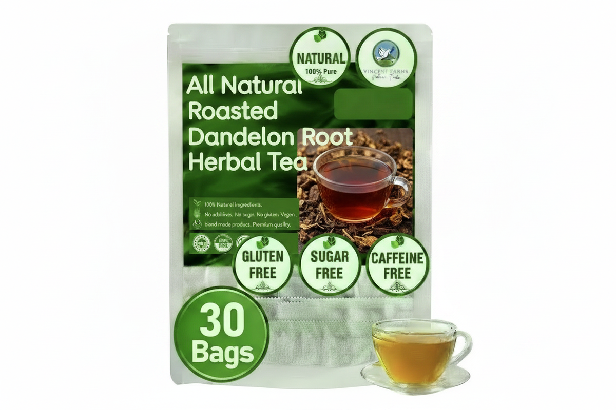All Natural Roasted Dandelion Root Herbal Tea - Pouch