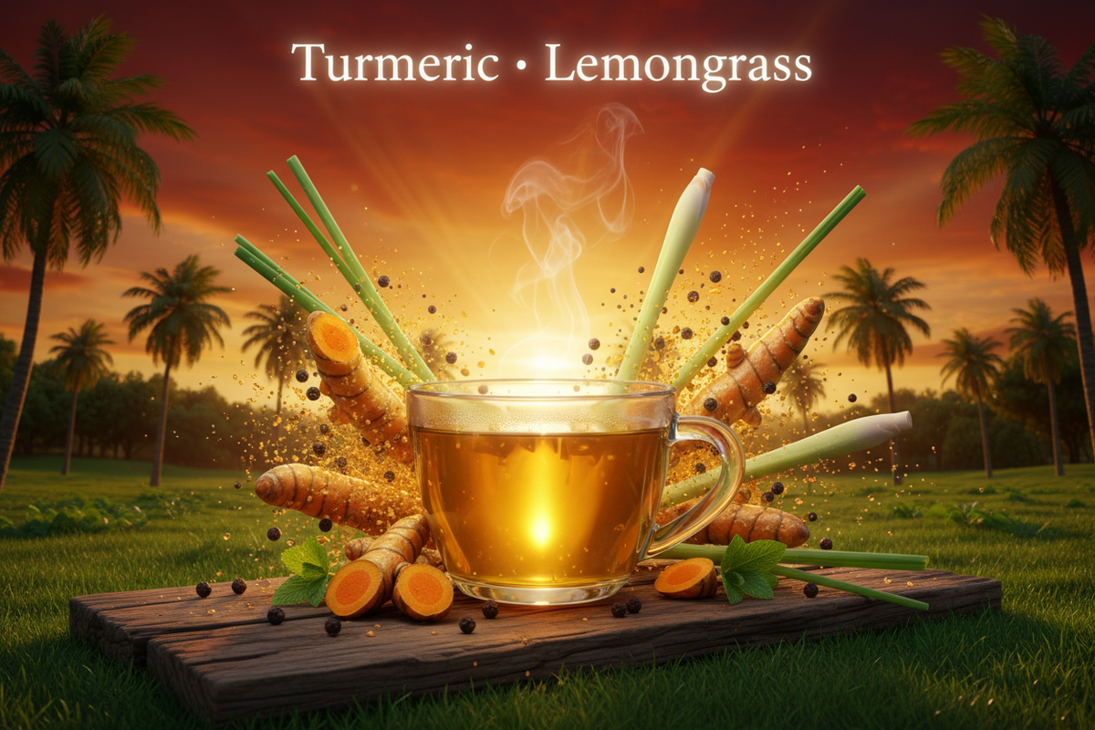 All Natural Turmeric & Lemongrass Herbal Tea - African Farm