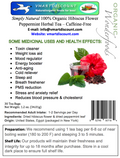 All Natural Hibiscus Flower & Peppermint Herbal Tea – Antioxidant-Rich, Digestive & Stress Relief (30 Bags)