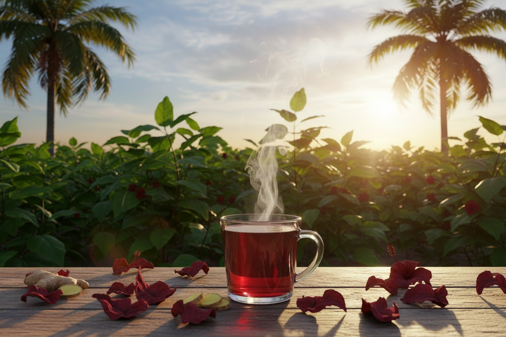 Hibiscus & Ginger Farm Scene