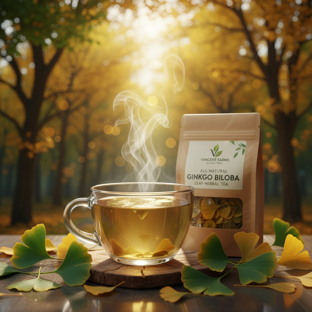 All Natural Ginkgo Biloba Leaf Herbal Tea - Vincent Farms Natural Foods