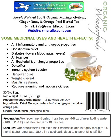 Moringa & Ginger Root Herbal Tea