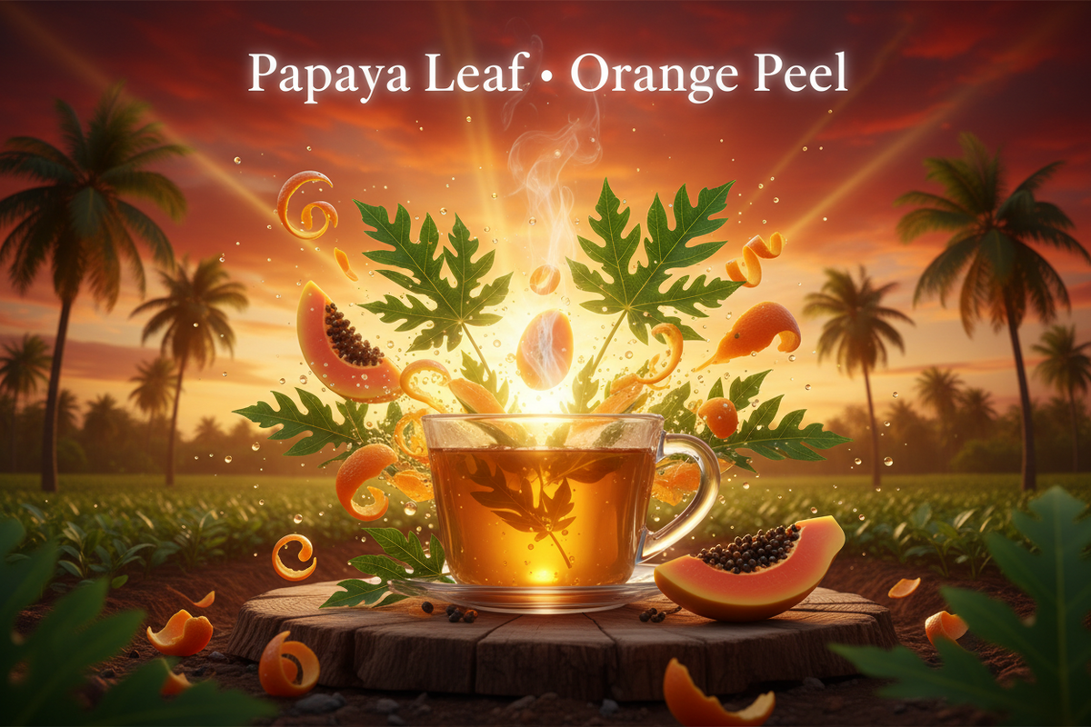Papaya Leaf & Orange Peel Herbal Tea - African Farm