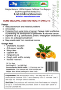 All Natural Papaya Leaf & Orange Peel Herbal Tea box — 30 caffeine-free digestive support tea bags by Vincent Farms Natural Foods