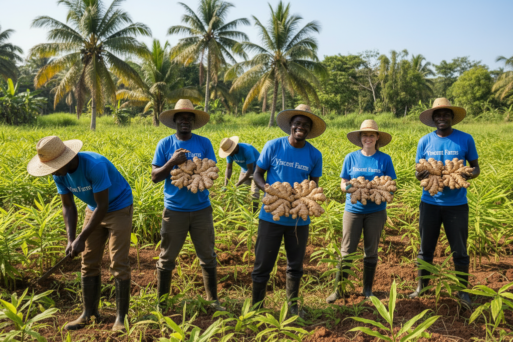 Vincent Farms Ginger Root Harvest
