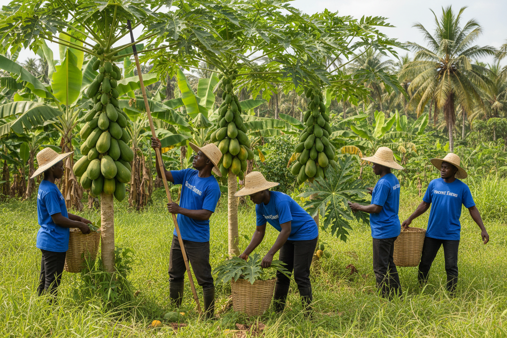 Vincent Farms Papaya Harvest – Candid