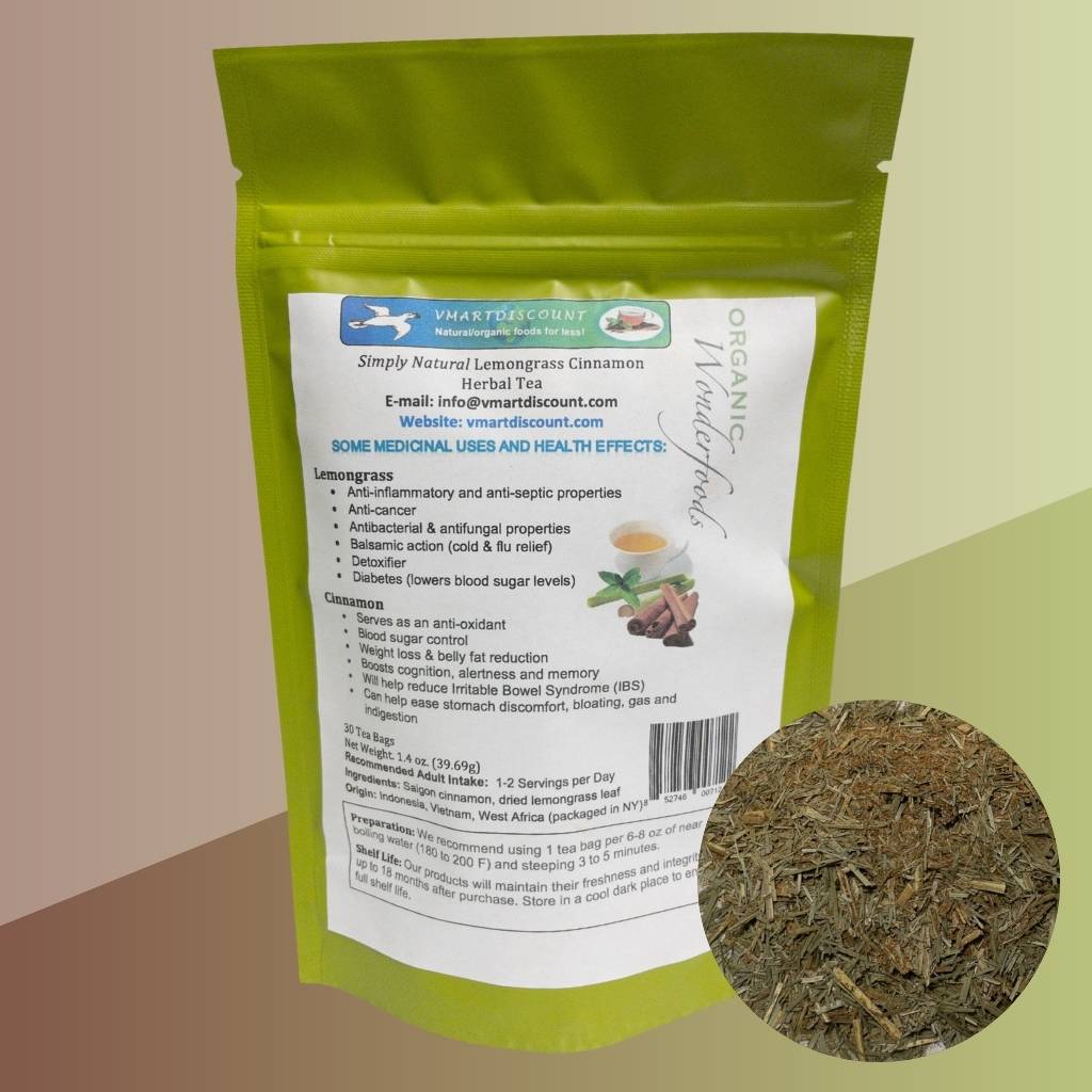 Lemongrass & Cinnamon Herbal Tea (30 Bags)