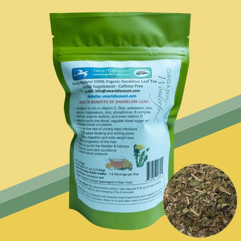 Organic & Natural Dandelion Leaf Tea Bags Detox & Liver Cleanse