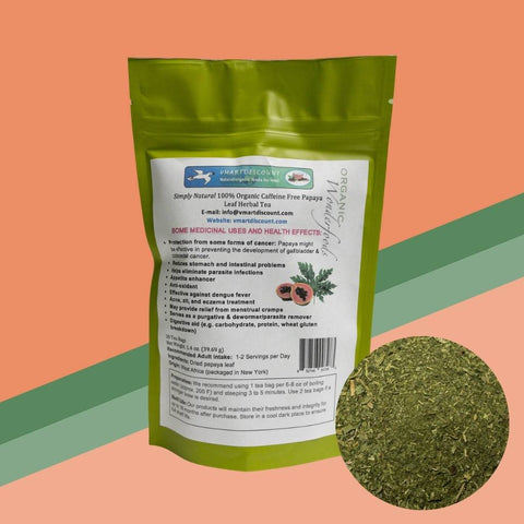 Organic Papaya Leaf Herbal Tea Bags Caffeine Free