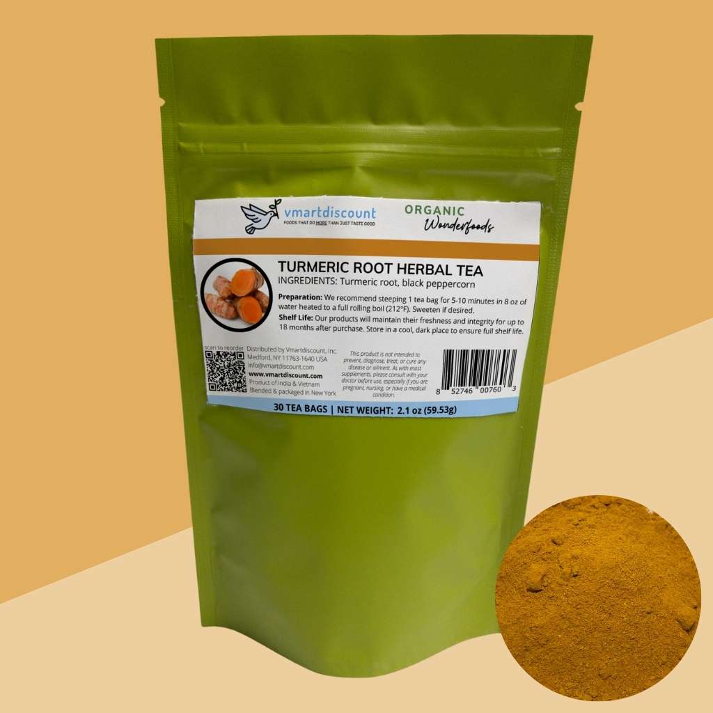 Natural Turmeric Root Herbal Tea, joint soothing properties