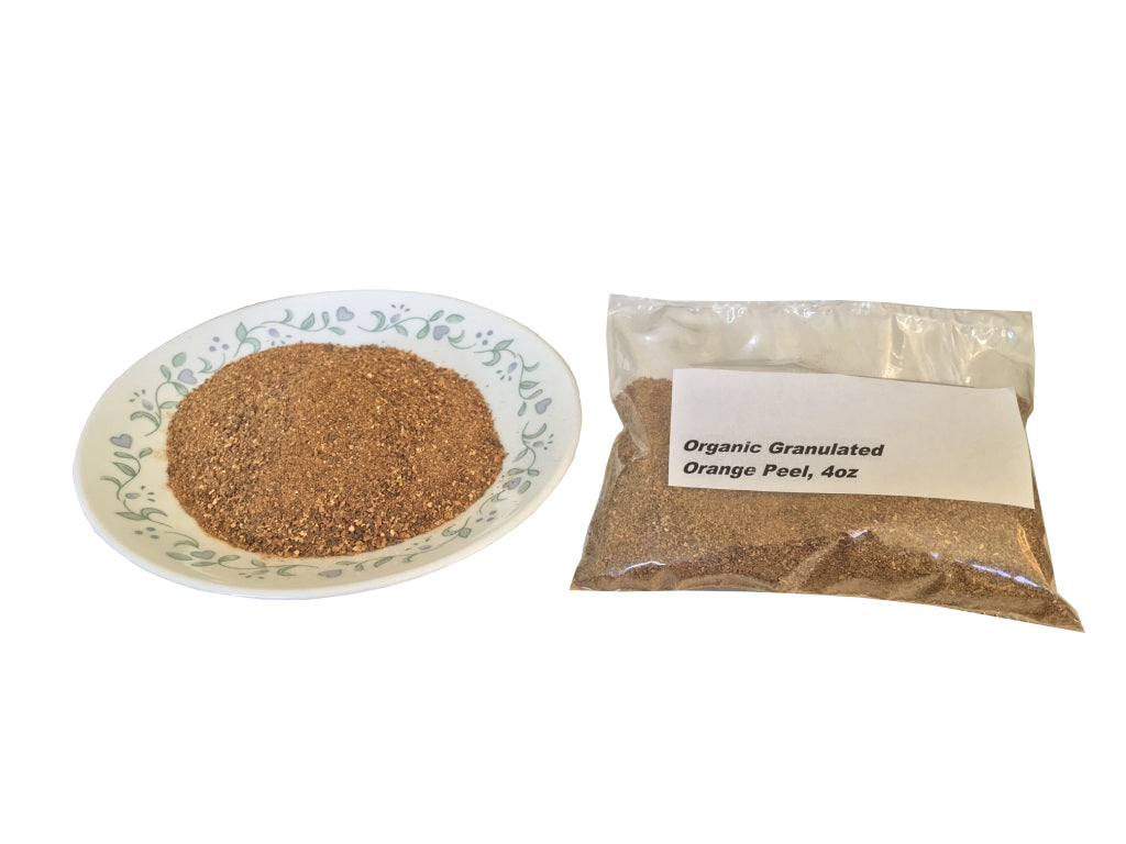 Natural & Organic Orange Peel, Hand Picked & Granulated