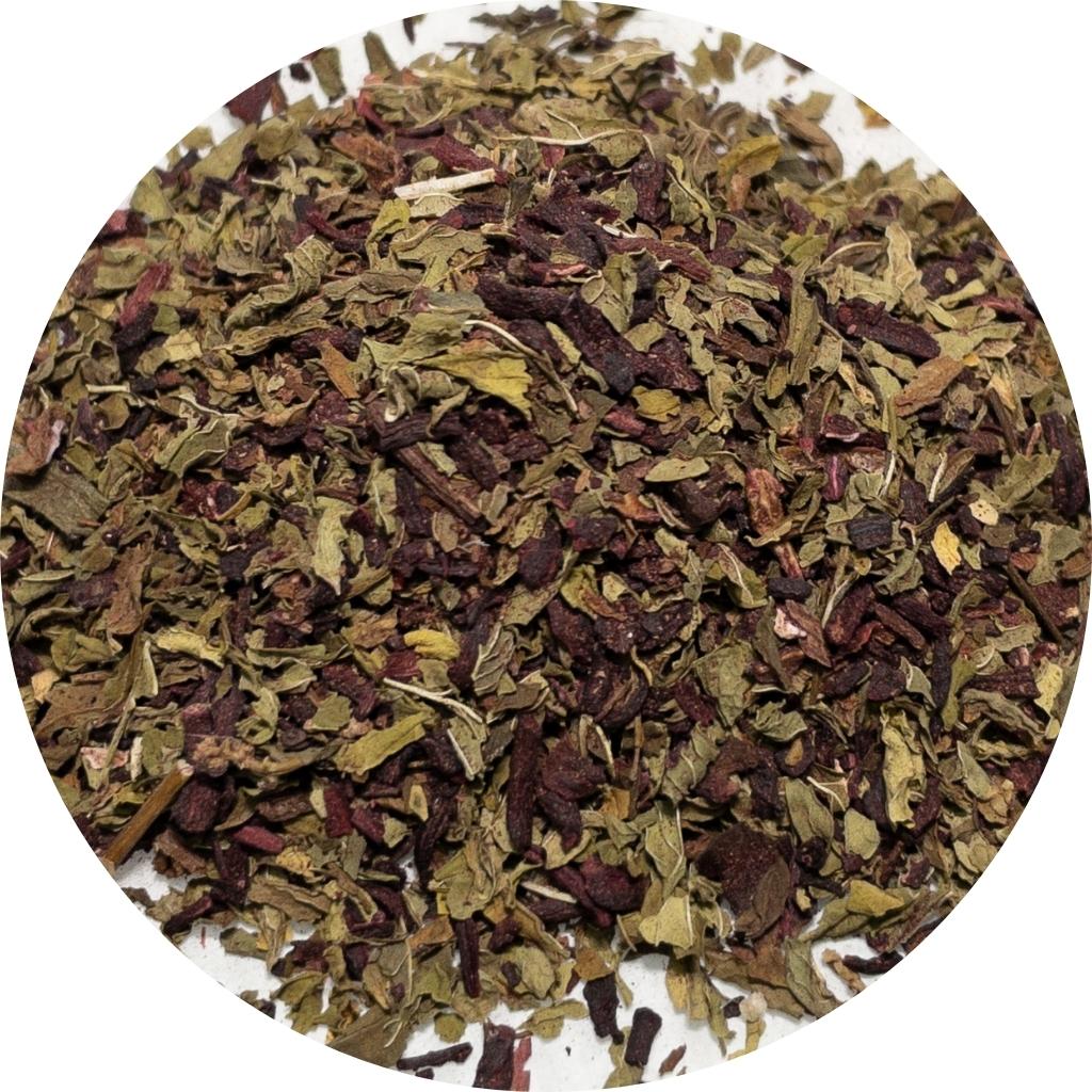 Natural Hibiscus Flower & Spearmint Herbal Tea Bag